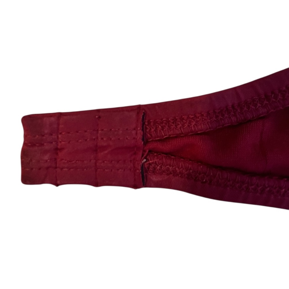 Burgundy Bandeau Bikini Top with Removable Strap | Small - Picture 4 of 8